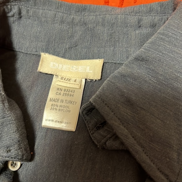 Vintage Diesel Long Sleeve Top with raw hem - Picture 3 of 5